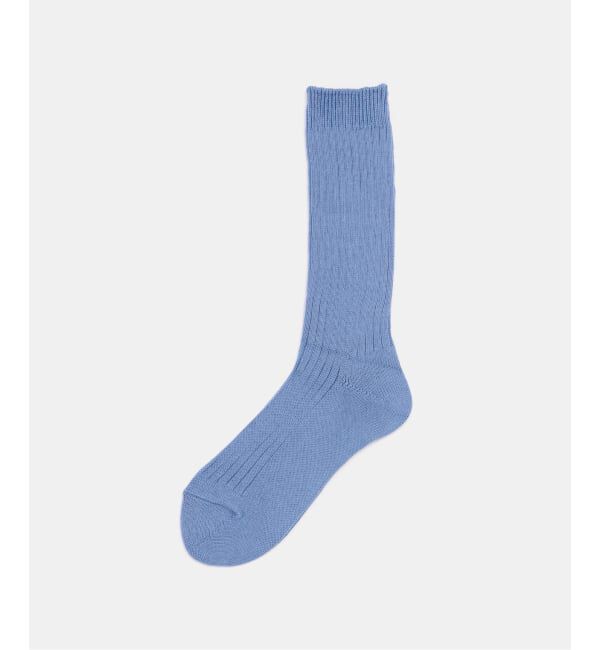  「LETALON Simple Rib socks」|ソックス|ブルー