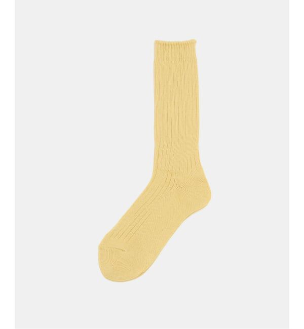  「LETALON Simple Rib socks」|ソックス|イエロー