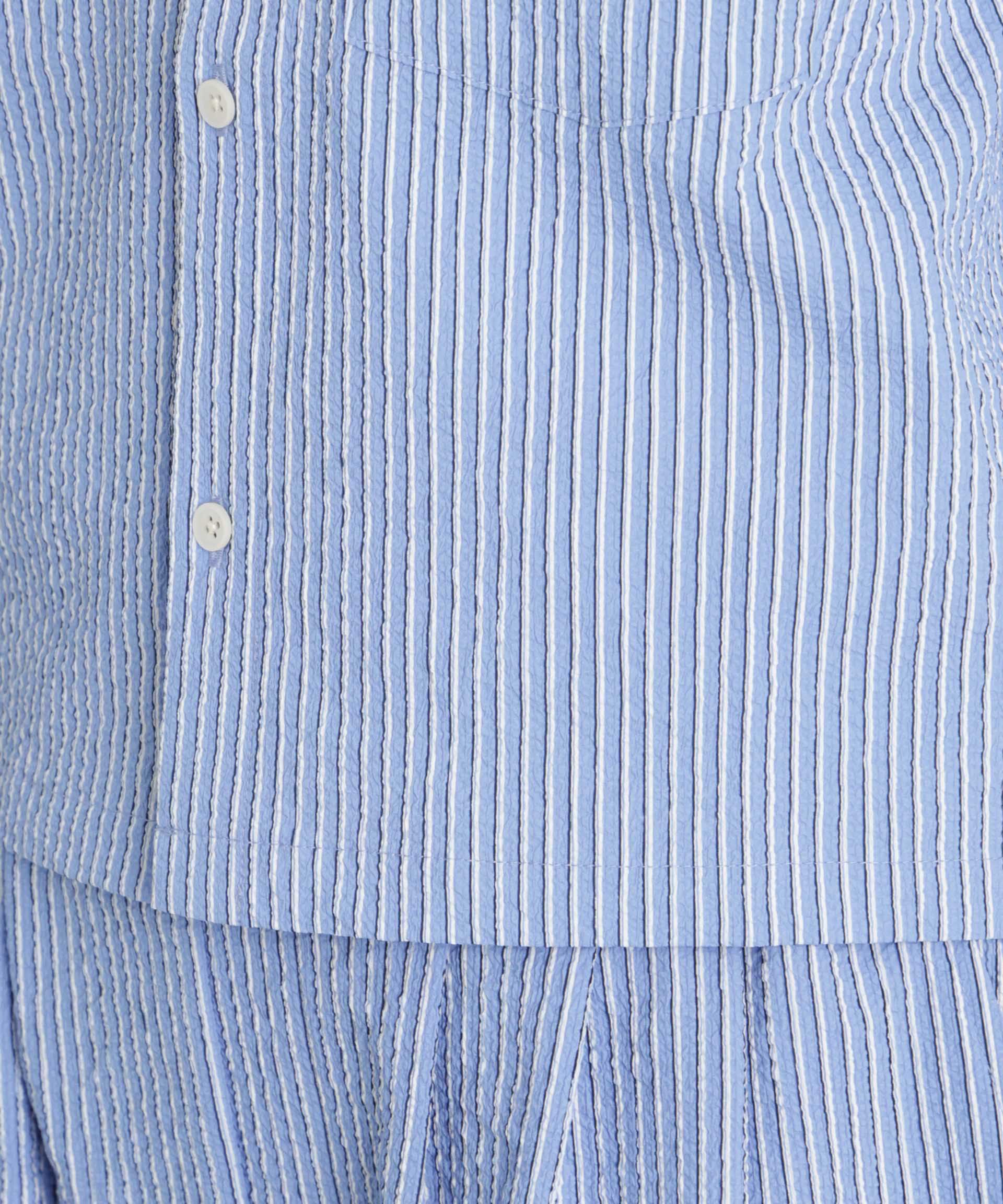 nano･universe「THOUSAND MILE/SEERSUCKER STRIPE SHIRT(セットアップ可)」|シャツ・ブラウス|