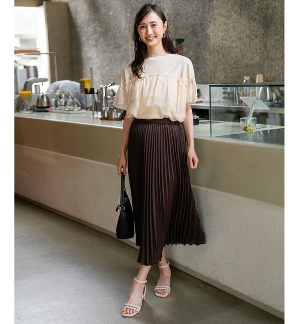 ANY SIS「【洗える】チュール重ね プルオーバー」|Tシャツ・カットソー|