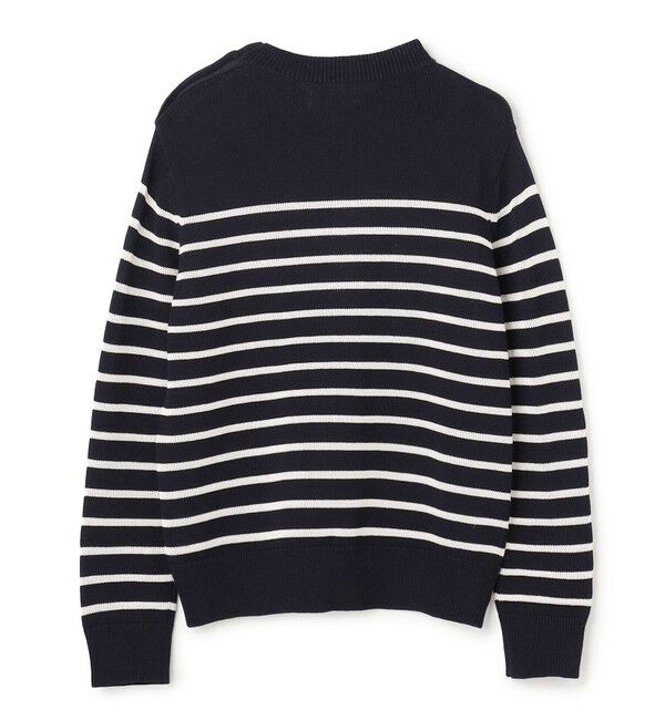 BEIGE,「HELIODOR / レーヨンボーダーマリンボタンニット」|ニット・セーター|