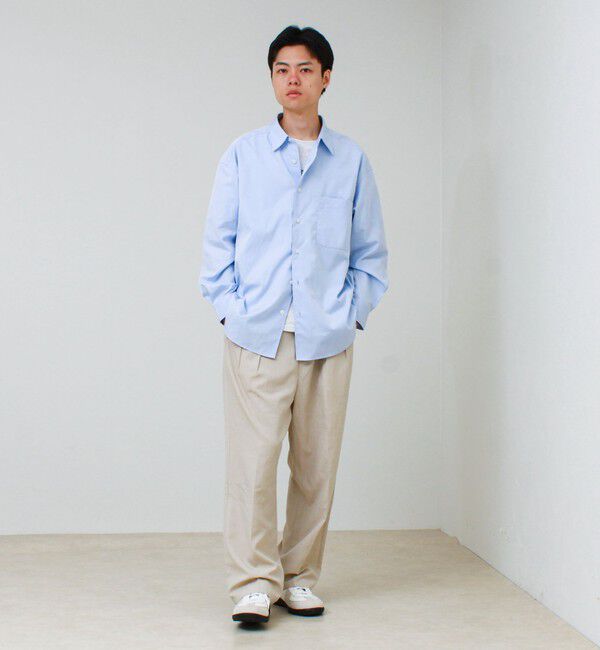 GLOSTER「【上品なツヤ感と極上の着心地】supima cotton/スーピマコットン ロングスリーブシャツ」|シャツ・ブラウス|