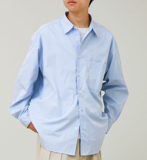 GLOSTER「【上品なツヤ感と極上の着心地】supima cotton/スーピマコットン ロングスリーブシャツ」|シャツ・ブラウス|