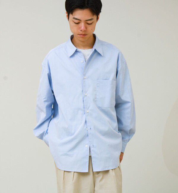 GLOSTER「【上品なツヤ感と極上の着心地】supima cotton/スーピマコットン ロングスリーブシャツ」|シャツ・ブラウス|