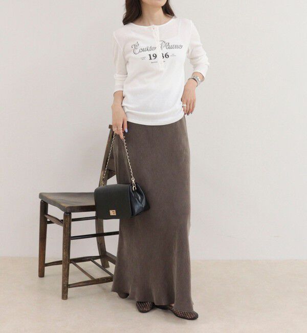 fredy emue「ヘンリーネックグラフィックロンTシャツ」|Tシャツ・カットソー|