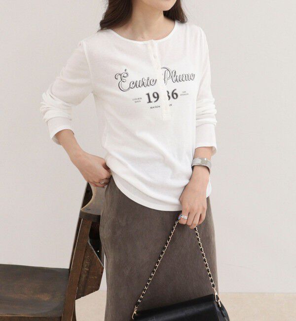 fredy emue「ヘンリーネックグラフィックロンTシャツ」|Tシャツ・カットソー|