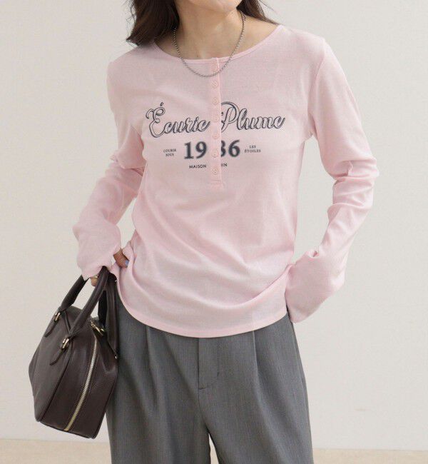 fredy emue「ヘンリーネックグラフィックロンTシャツ」|Tシャツ・カットソー|
