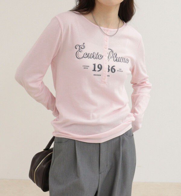 fredy emue「ヘンリーネックグラフィックロンTシャツ」|Tシャツ・カットソー|