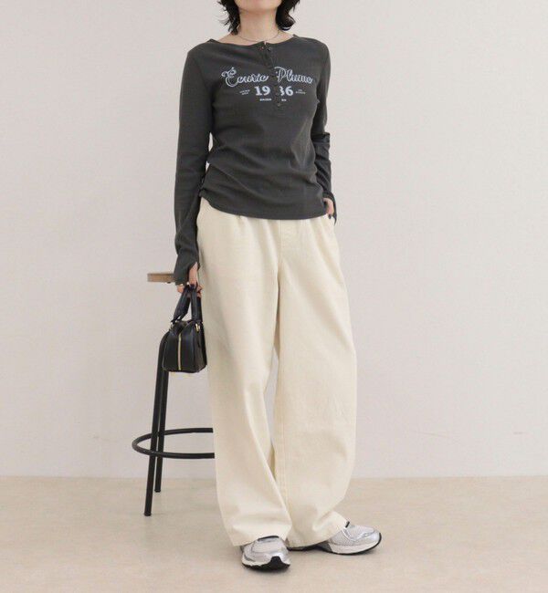 fredy emue「ヘンリーネックグラフィックロンTシャツ」|Tシャツ・カットソー|