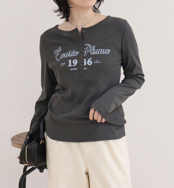 fredy emue「ヘンリーネックグラフィックロンTシャツ」|Tシャツ・カットソー|