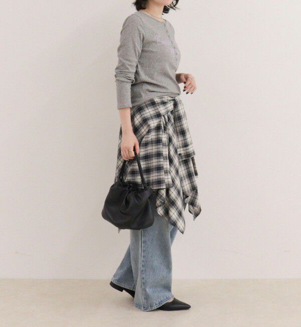 fredy emue「ヘンリーネックグラフィックロンTシャツ」|Tシャツ・カットソー|