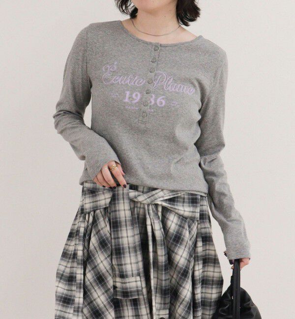 fredy emue「ヘンリーネックグラフィックロンTシャツ」|Tシャツ・カットソー|