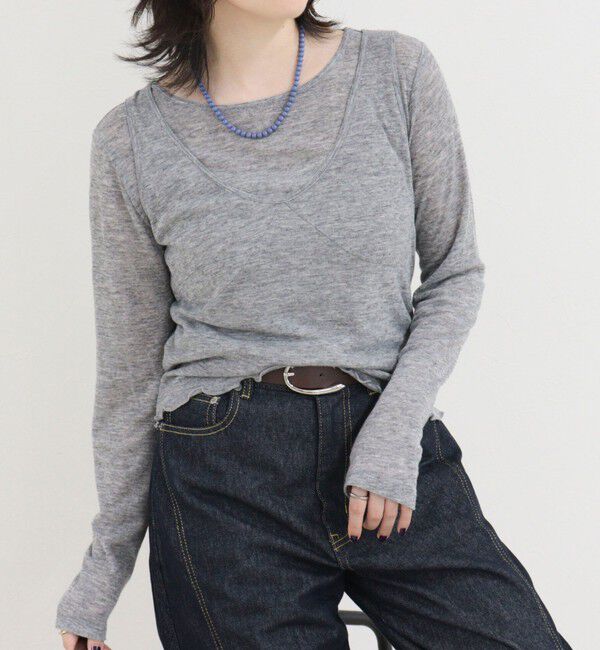 fredy emue「レイヤードタンクセットロンTシャツ」|Tシャツ・カットソー|グレー