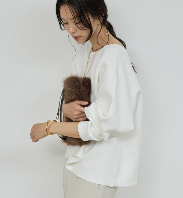  「＜Oggi 6月号掲載アイテム＞【大人のスウェット】ボートネックスウェット」|Tシャツ・カットソー|