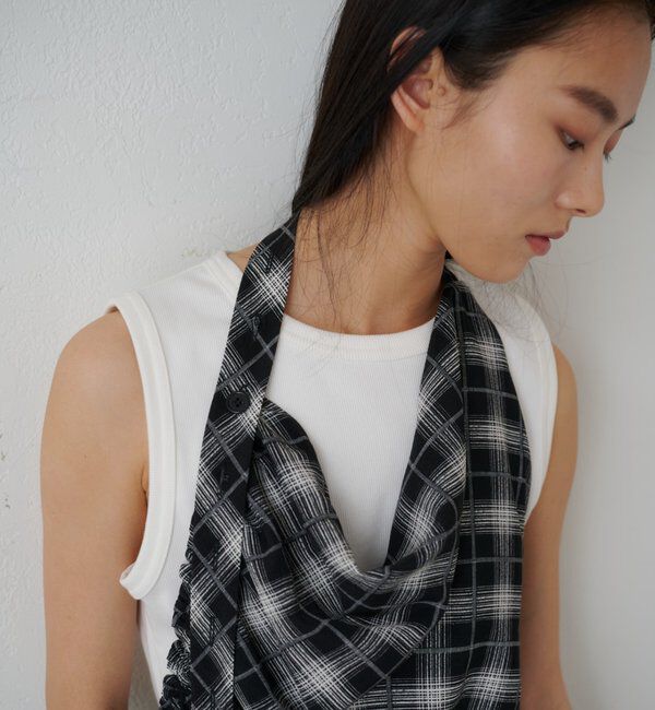  「【14段階調節可能】バイヤスチェックホルタービスチェ」|シャツ・ブラウス|