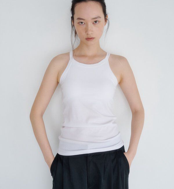  「カップ付アメスリリブタンクトップ」|キャミソール|
