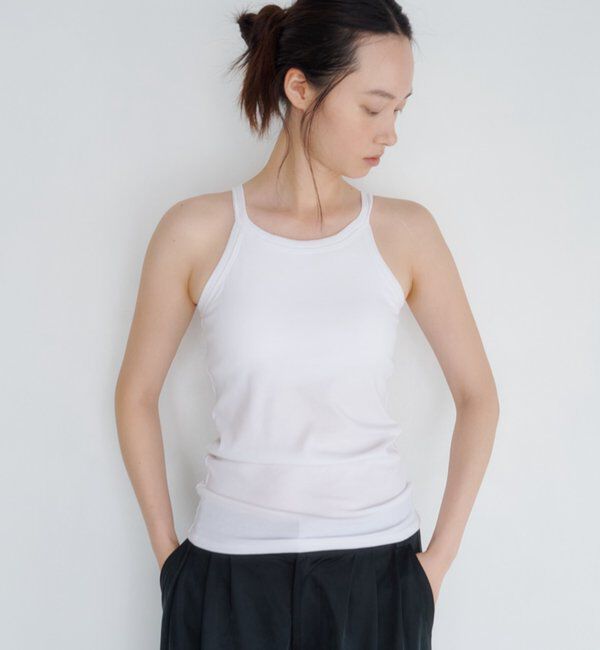  「カップ付アメスリリブタンクトップ」|キャミソール|