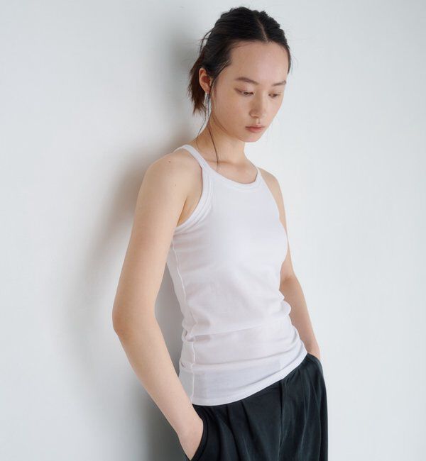  「カップ付アメスリリブタンクトップ」|キャミソール|