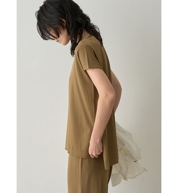 qualite「【接触冷感・セットアップ】レーヨンストレッチフレンチ」|ニット・セーター|