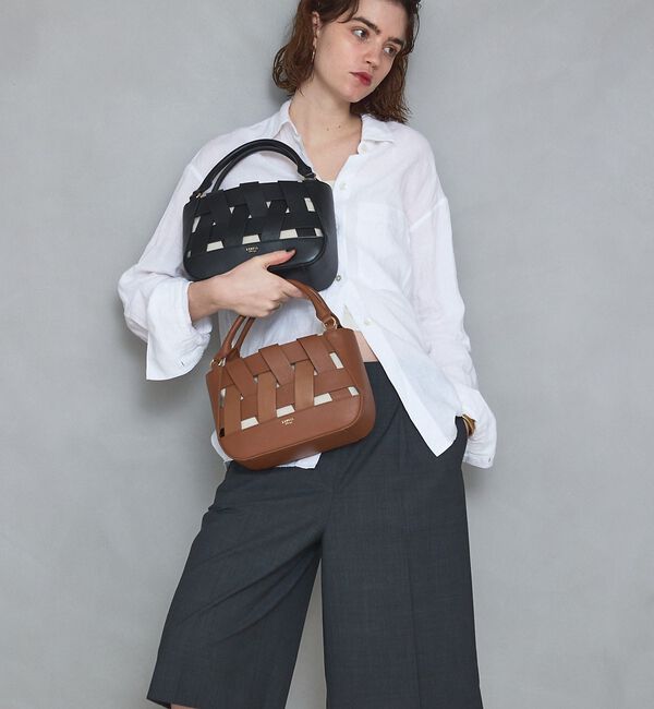 LOWELL things「Latti/レザー2WAYミニショルダーバッグ」|かごバッグ|