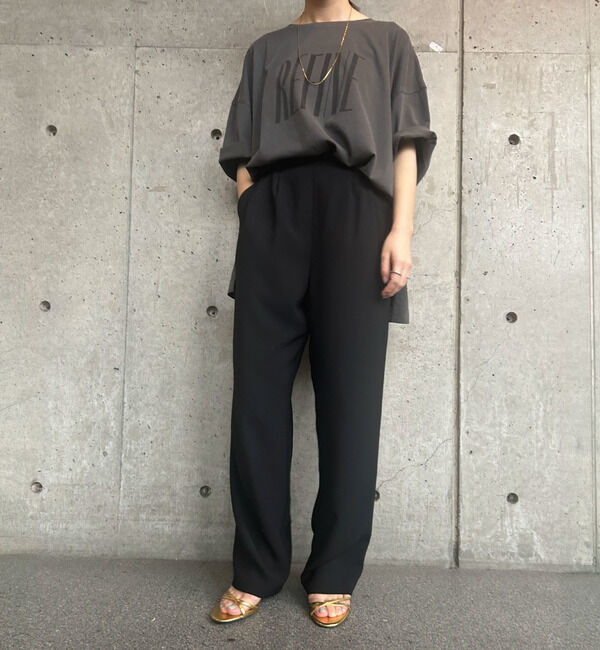 SOFFITTO「【A_/エース】ダブルクロステーパードパンツ」|その他|ブラック