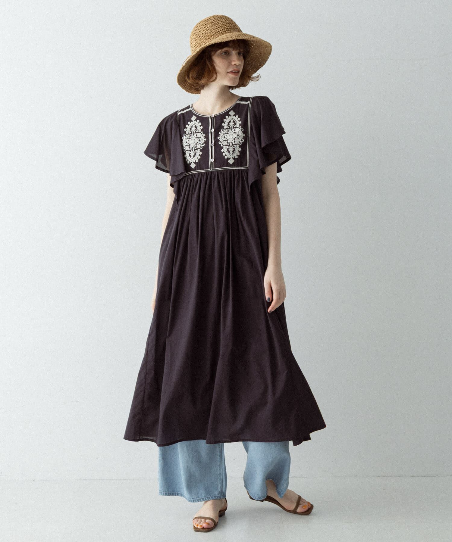 Sonny Label 「スパンコールエンブロイダリーワンピース」|ワンピース|ブラック