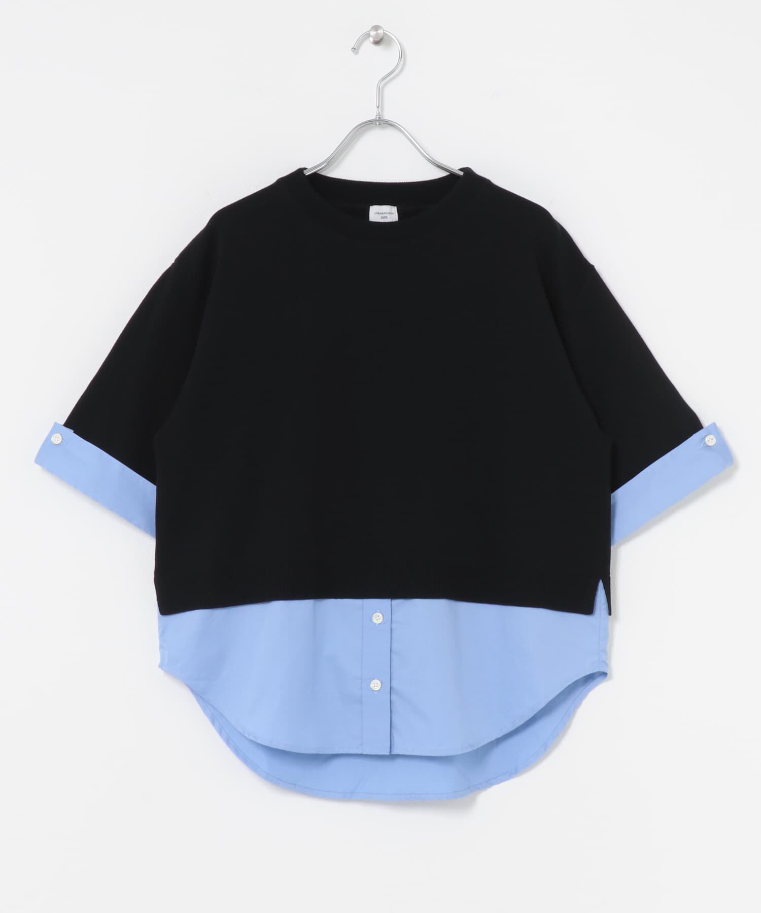 URBAN RESEARCH DOORS「フェイクレイヤードニットプルオーバー」|Tシャツ・カットソー|
