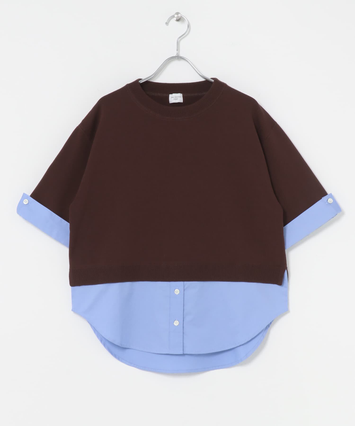 URBAN RESEARCH DOORS「フェイクレイヤードニットプルオーバー」|Tシャツ・カットソー|