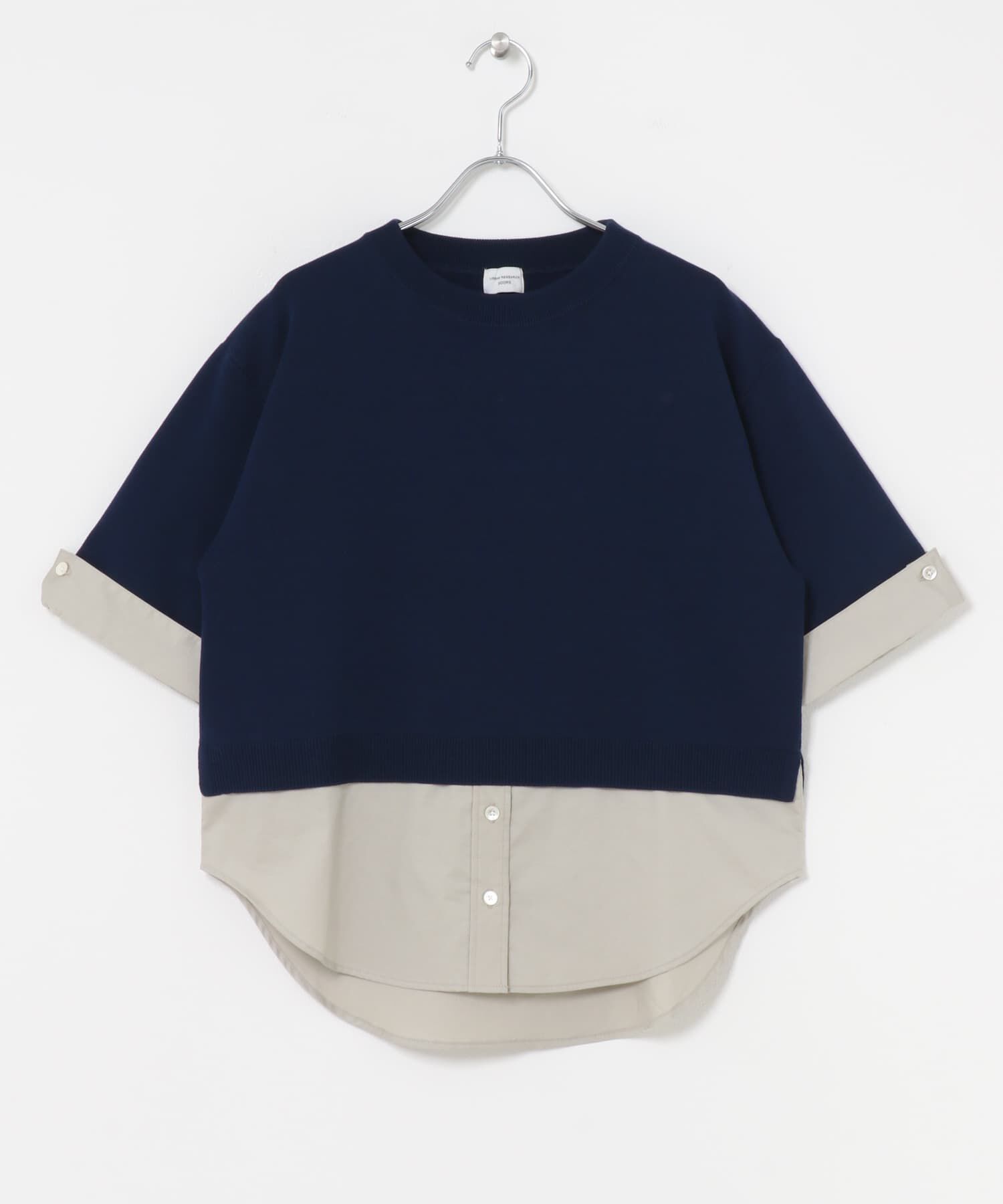 URBAN RESEARCH DOORS「フェイクレイヤードニットプルオーバー」|Tシャツ・カットソー|