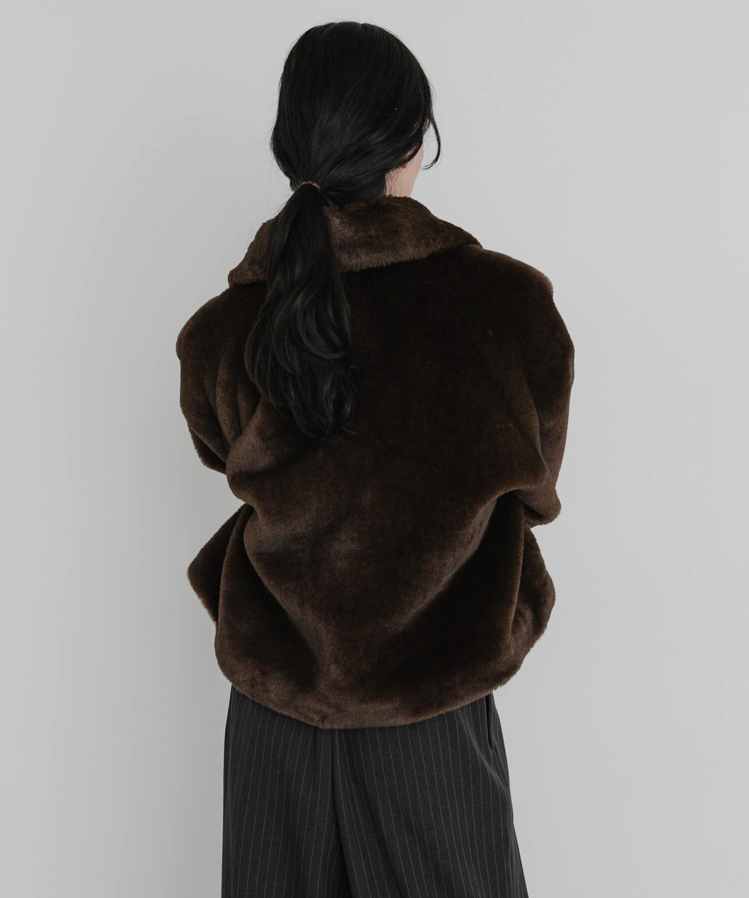 SENSE OF PLACE by URBAN RESEARCH「TISSAVEL フェイクファーショートコート」|ブルゾン・スタジャン|