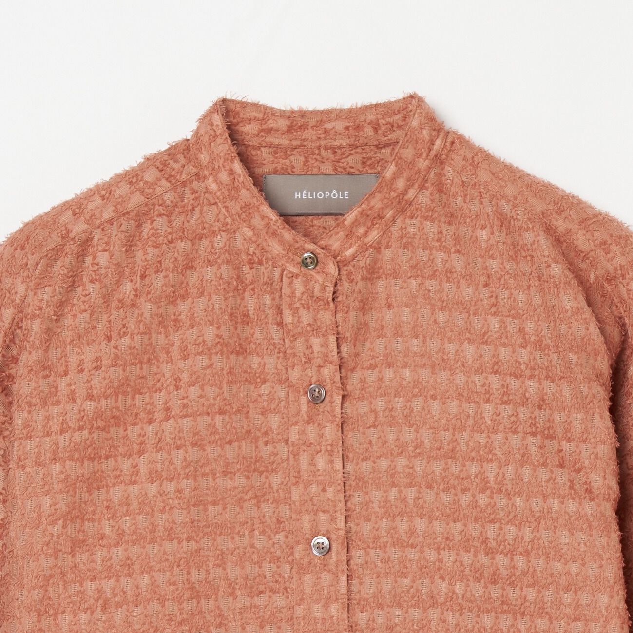 HELIOPOLE「HELIOPOLE CUT JACQUARD BAND COLLAR SHIRT」|シャツ・ブラウス|