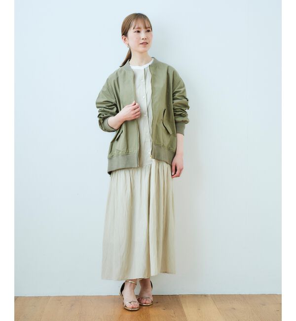 le.coeur blanc「カッセンストライプギャザーシャツワンピース」|その他|