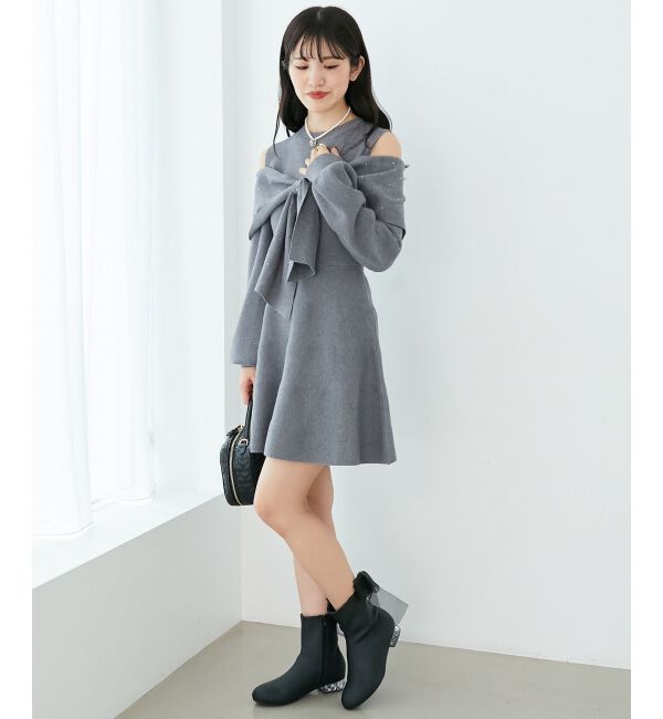  「☆ローヒール取り外しリボンブーツ」|ショートブーツ|