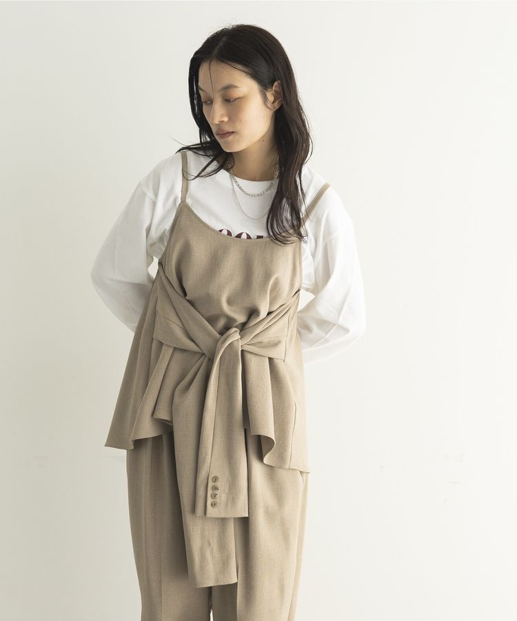 GARAGE OF GOOD CLOTHING「【日本製】無地ジャケットスリーブビスチェ」|ベスト・ジレ|