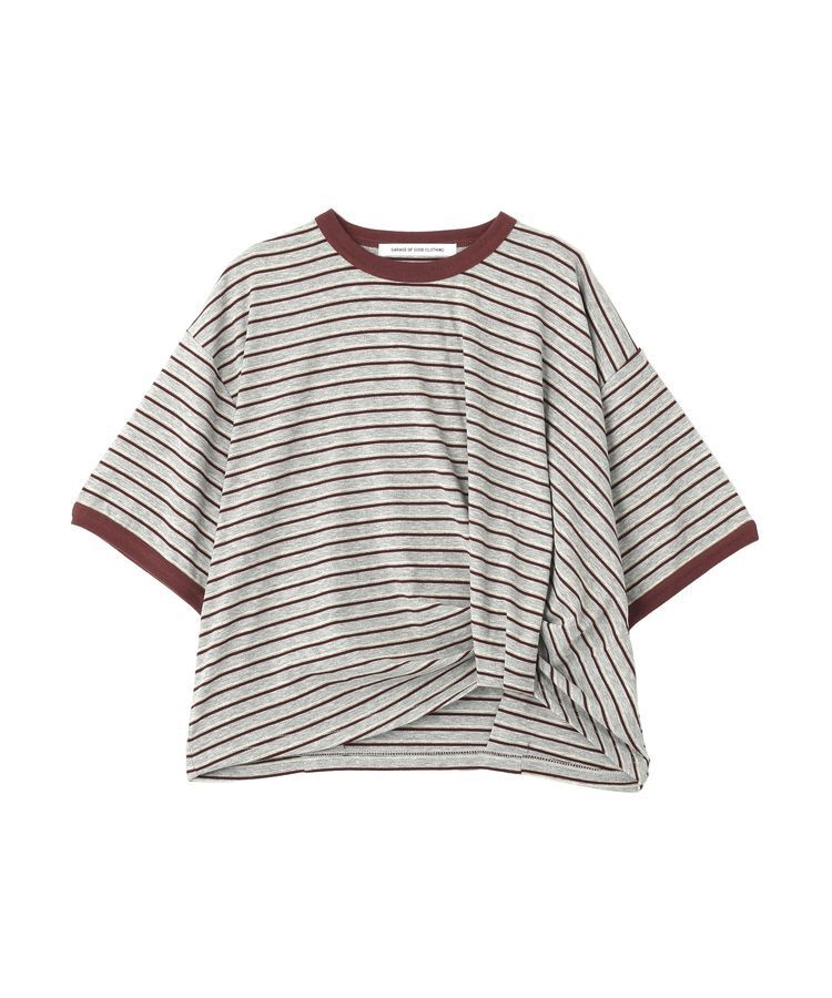 GARAGE OF GOOD CLOTHING「タックマルチボーダーTシャツ」|Tシャツ・カットソー|Gray Mixture