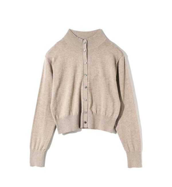 MIDIUMISOLID「MIDIUMISOLID for Ladies ハイネックショートカーディガン」|カーディガン|