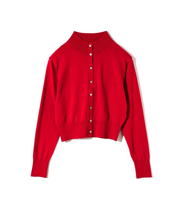 MIDIUMISOLID「MIDIUMISOLID for Ladies ハイネックショートカーディガン」|カーディガン|