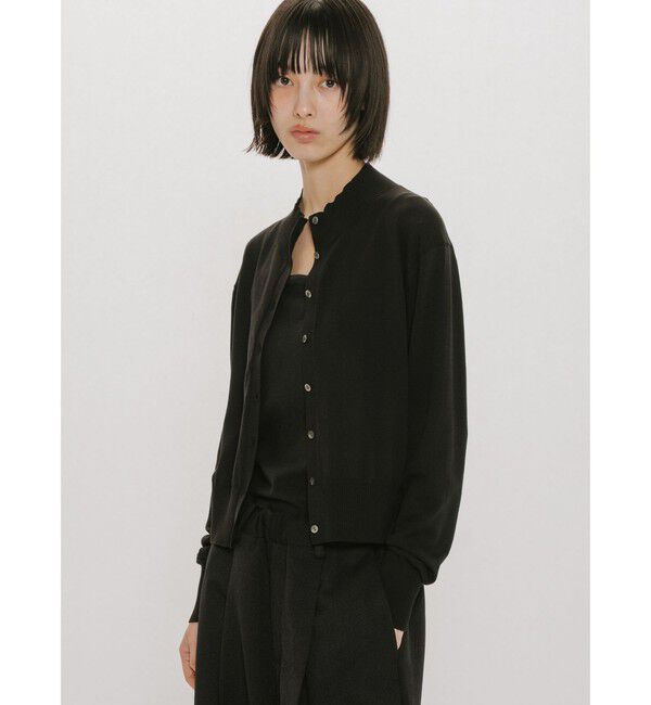 MIDIUMISOLID「MIDIUMISOLID for Ladies ハイネックショートカーディガン」|カーディガン|