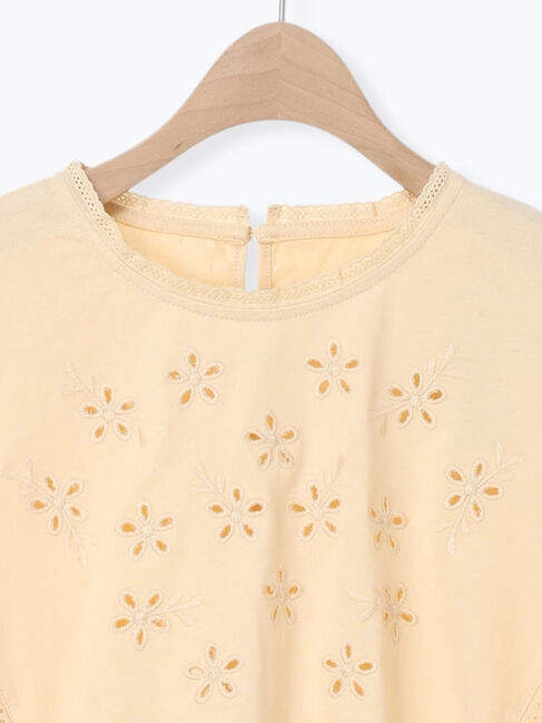 Samansa Mos2「カットワーク刺繍レースカットソー」|Tシャツ・カットソー|