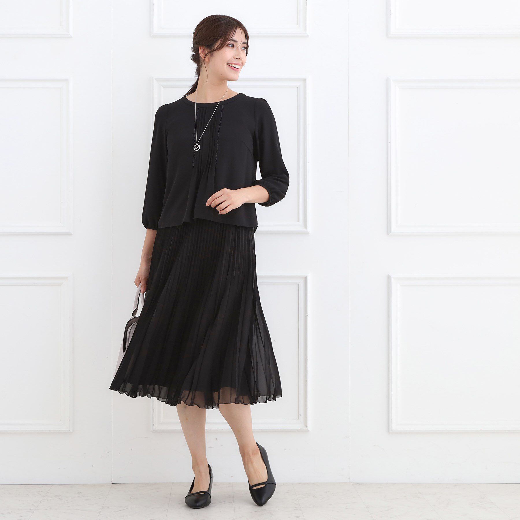 Reflect「【SS-4Lサイズ】シフォンジョーゼットプリーツスカート」|スカート|