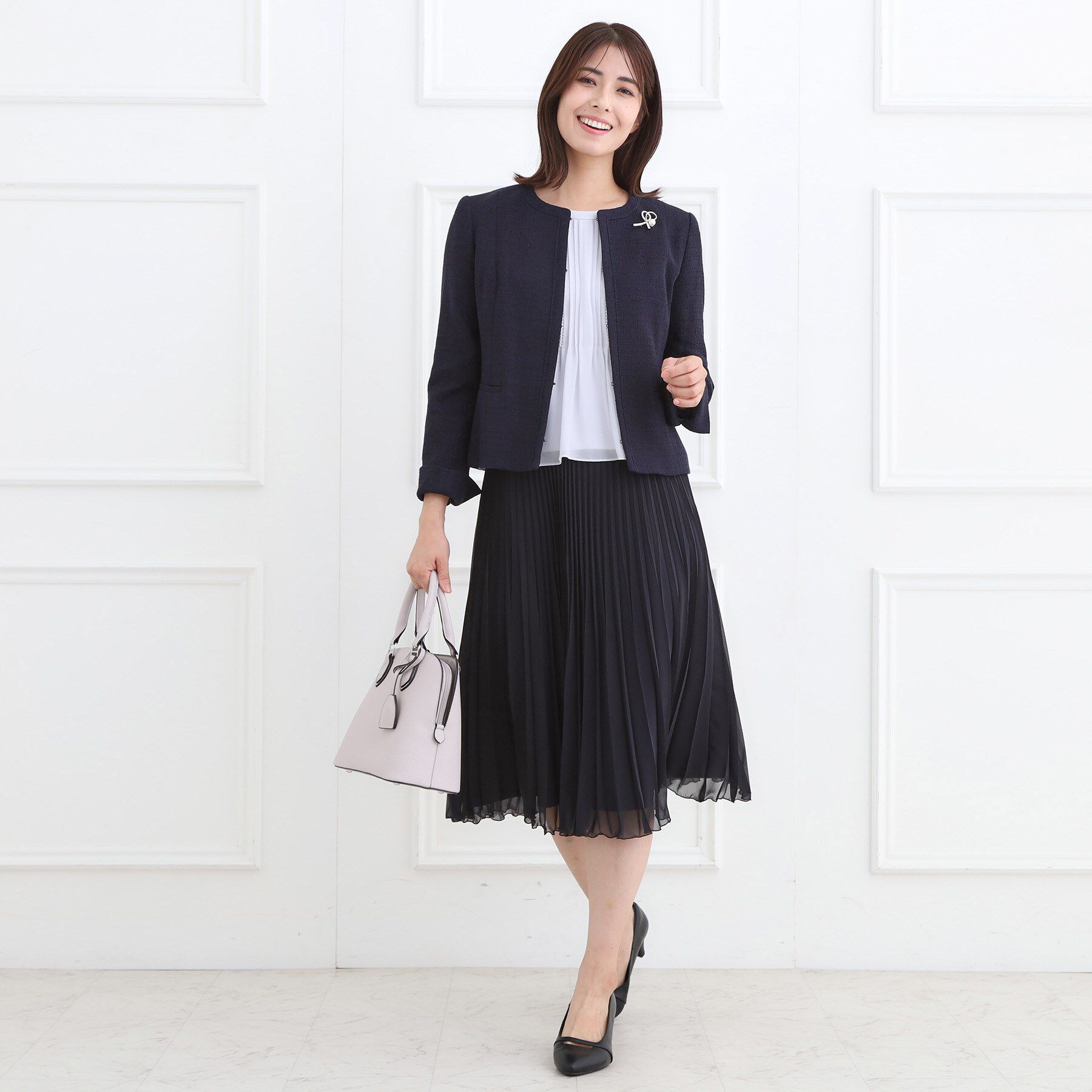 Reflect「【SS-4Lサイズ】シフォンジョーゼットプリーツスカート」|スカート|