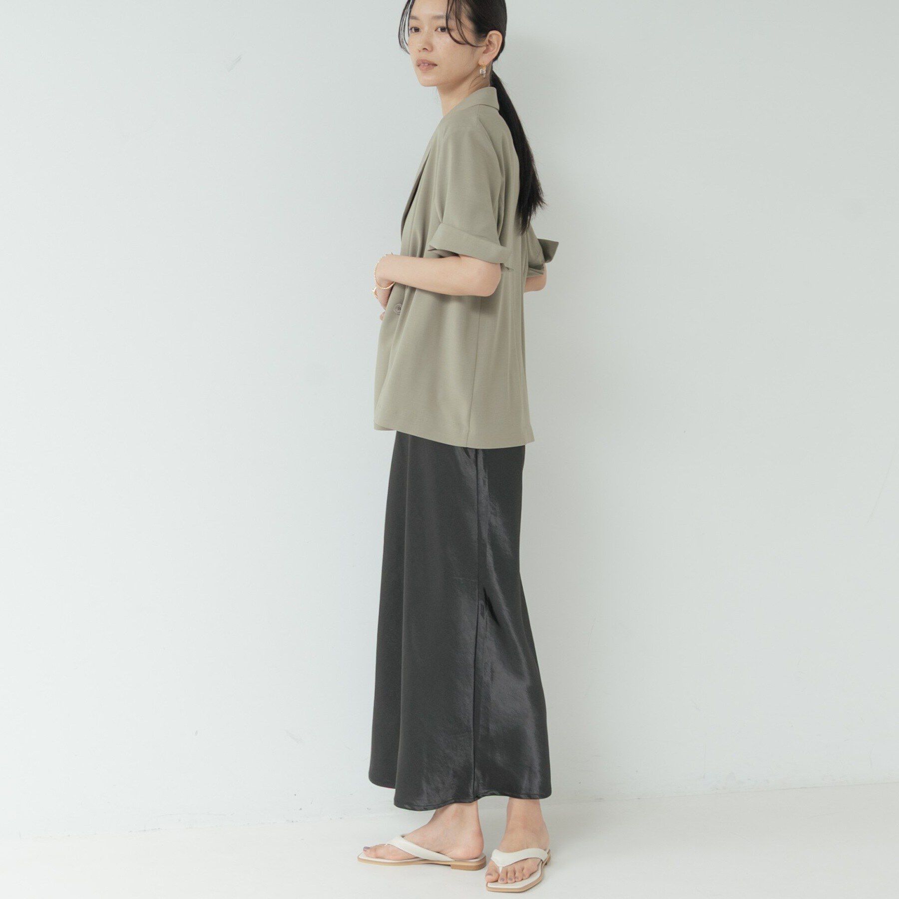 GALLEST「【一部店舗限定】サテンナロースカート」|スカート|