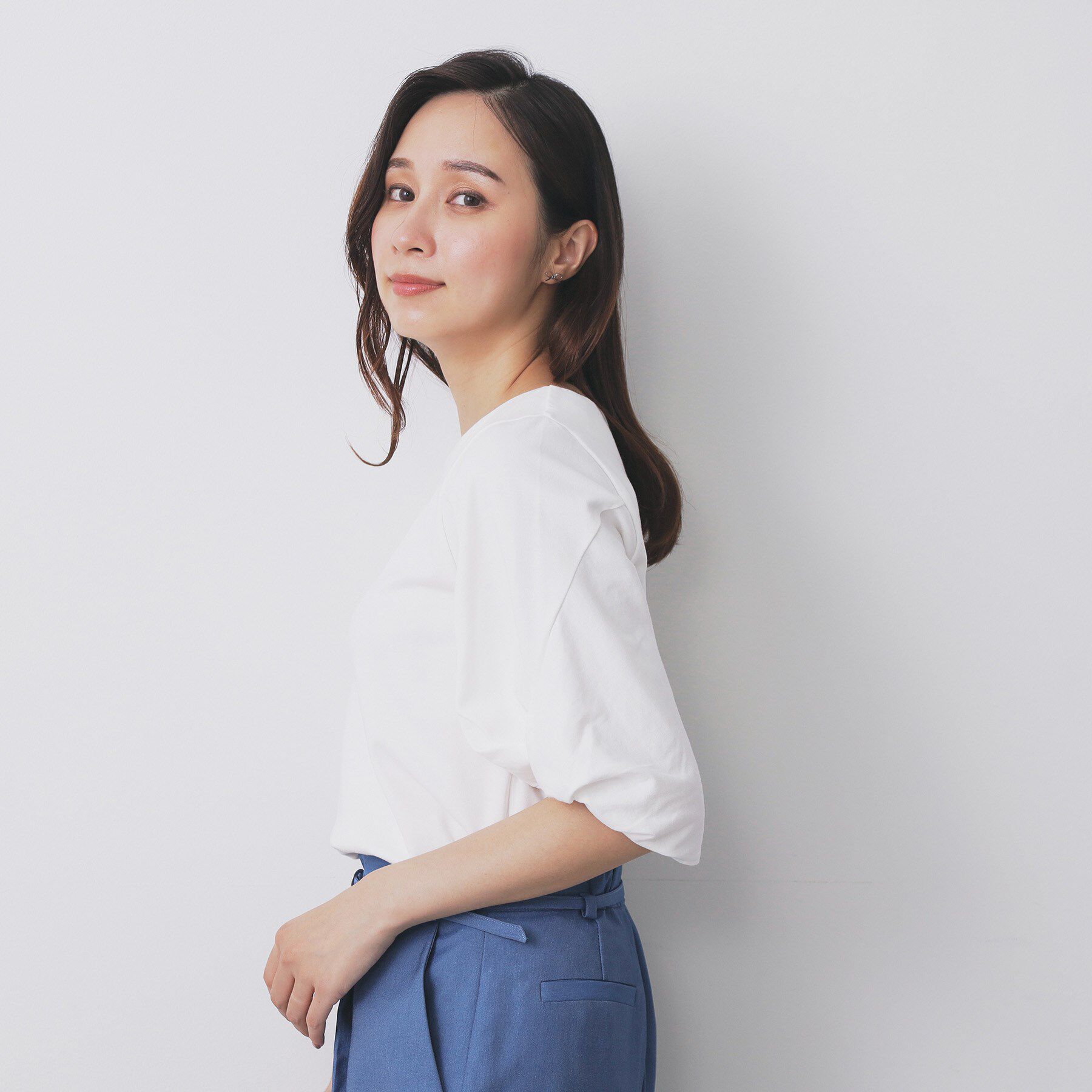 index「パフスリーブツイストタックトップス【洗濯機可／接触冷感／UVケア】」|Tシャツ・カットソー|