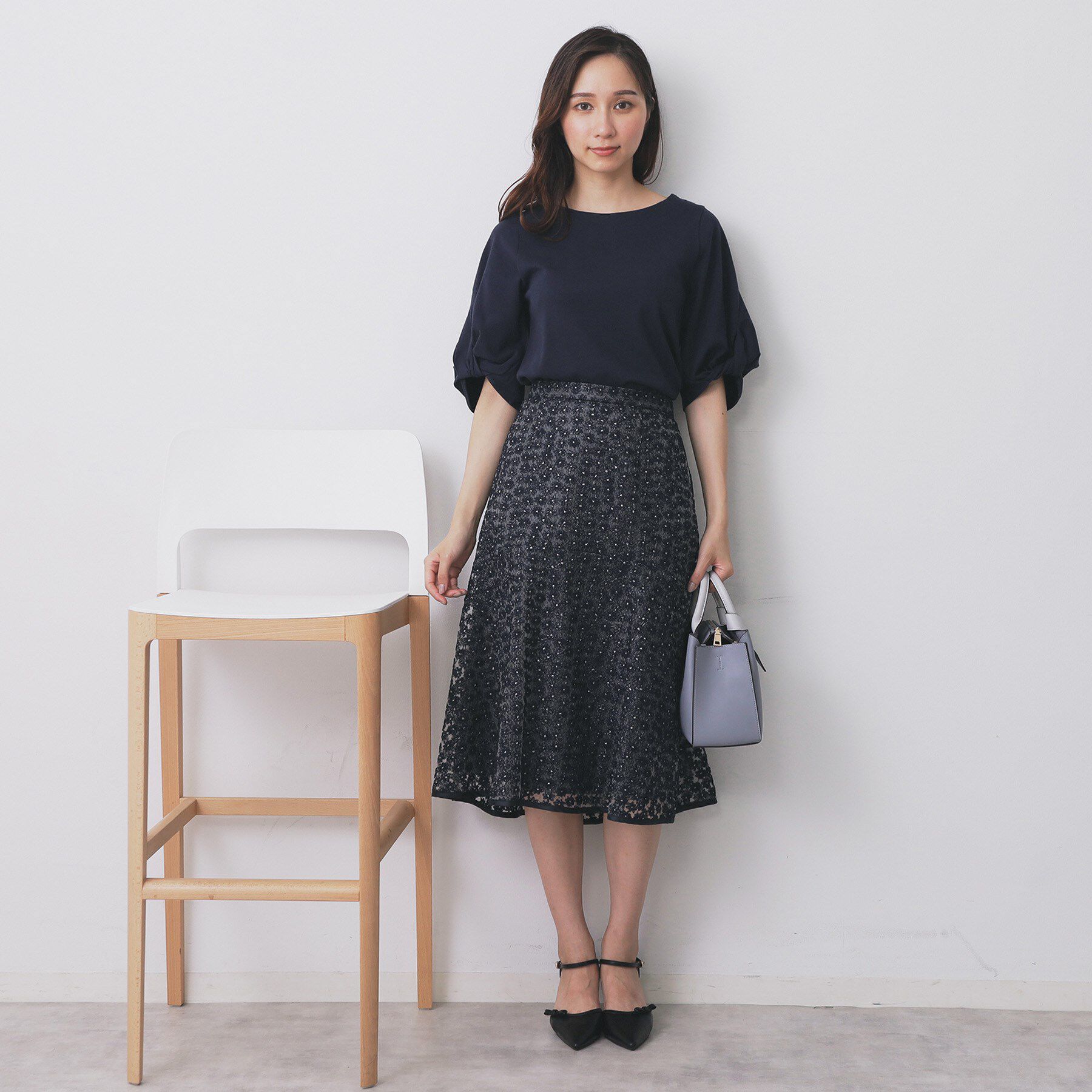 index「パフスリーブツイストタックトップス【洗濯機可／接触冷感／UVケア】」|Tシャツ・カットソー|