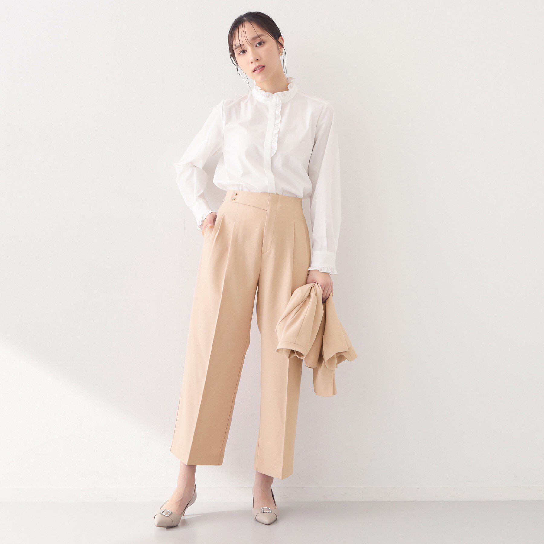 index「ストレッチ2タックワイドパンツ／セットアップ対応可【洗濯機OK／接触冷感／吸水速乾／防シワ】」|その他|