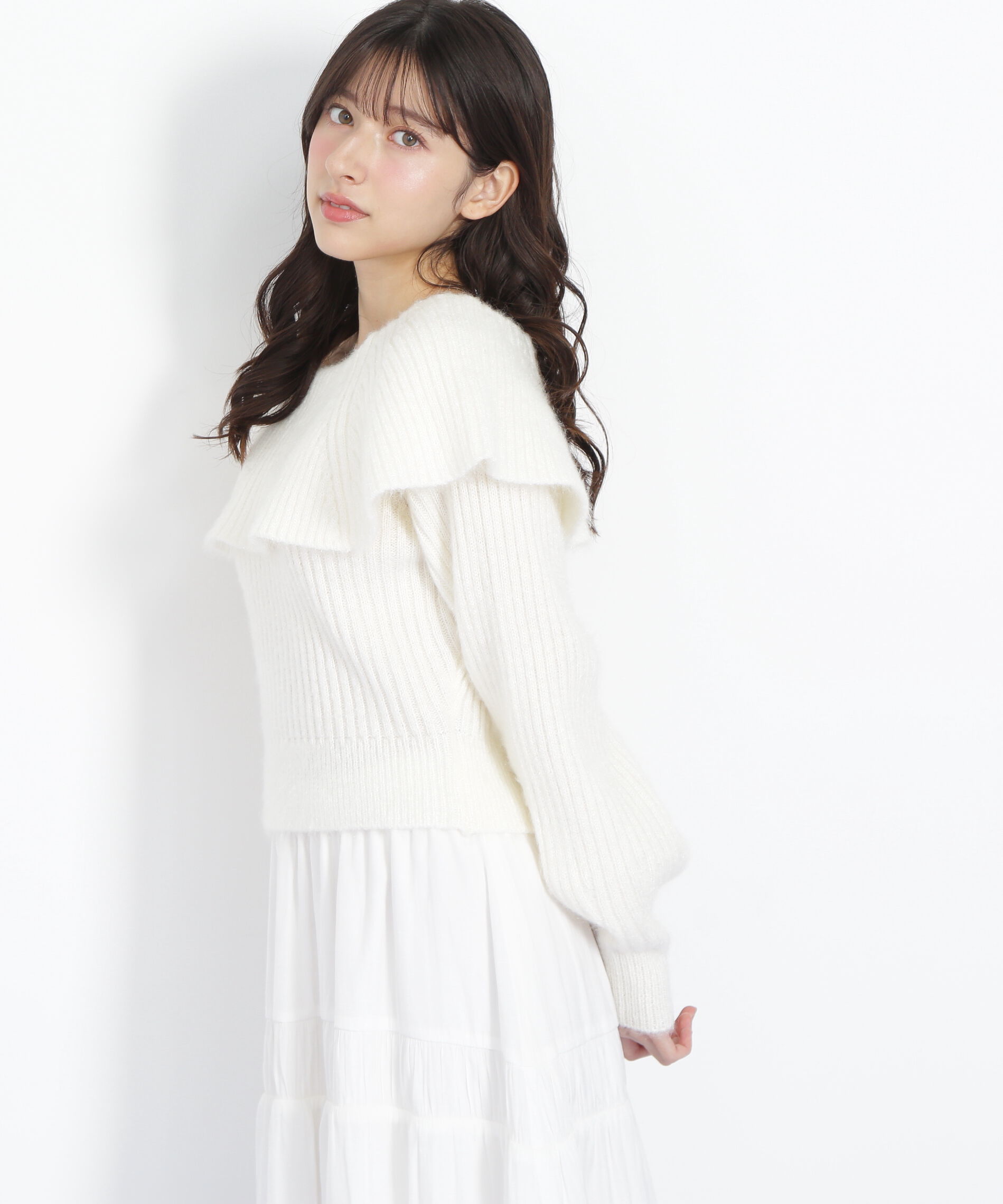  「ふわふわケープニット」|ニット・セーター|