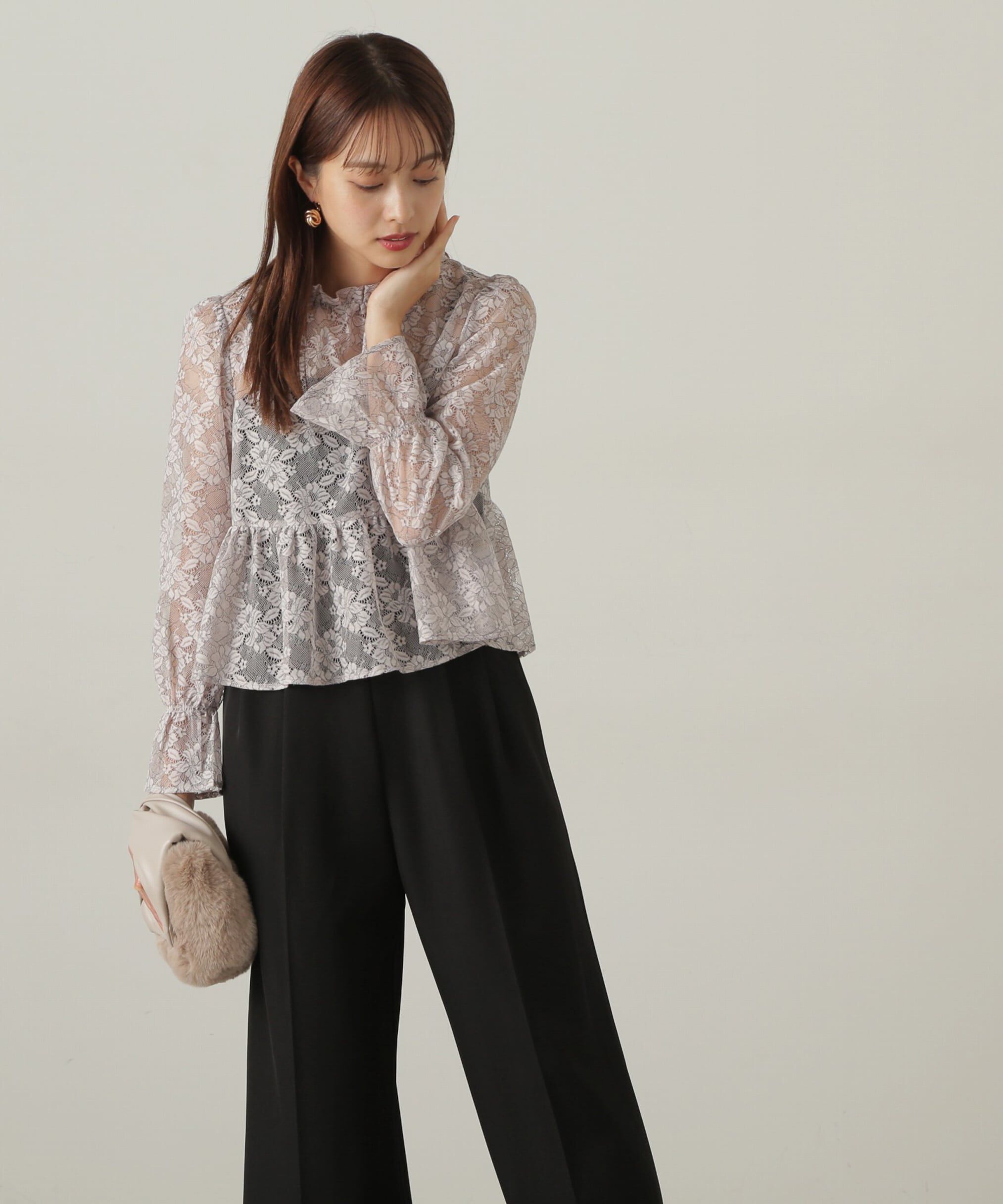 PROPORTION BODY DRESSING「2wayレースペプラムセットアップ　24AW」|ワンピース|