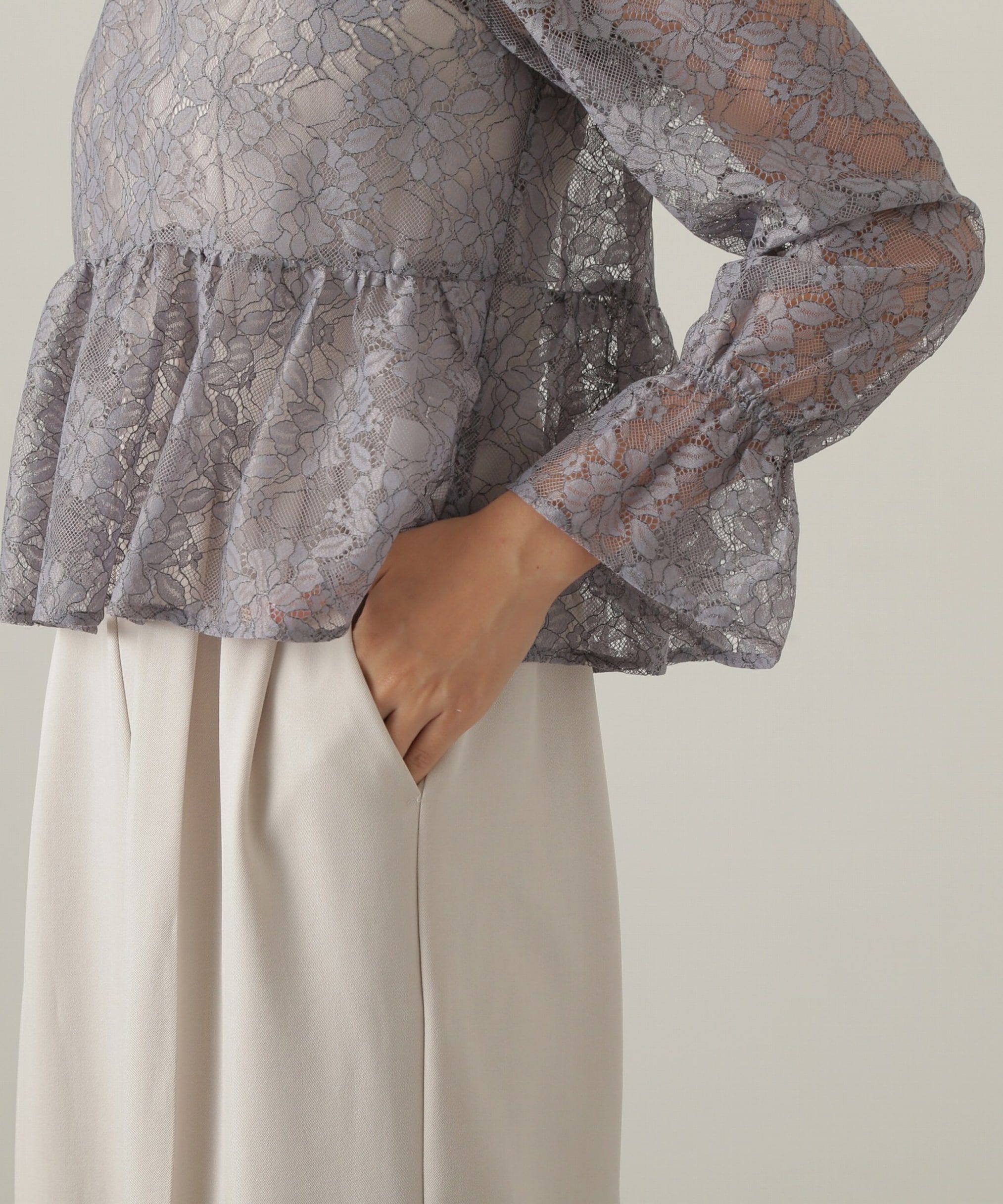 PROPORTION BODY DRESSING「2wayレースペプラムセットアップ　24AW」|ワンピース|