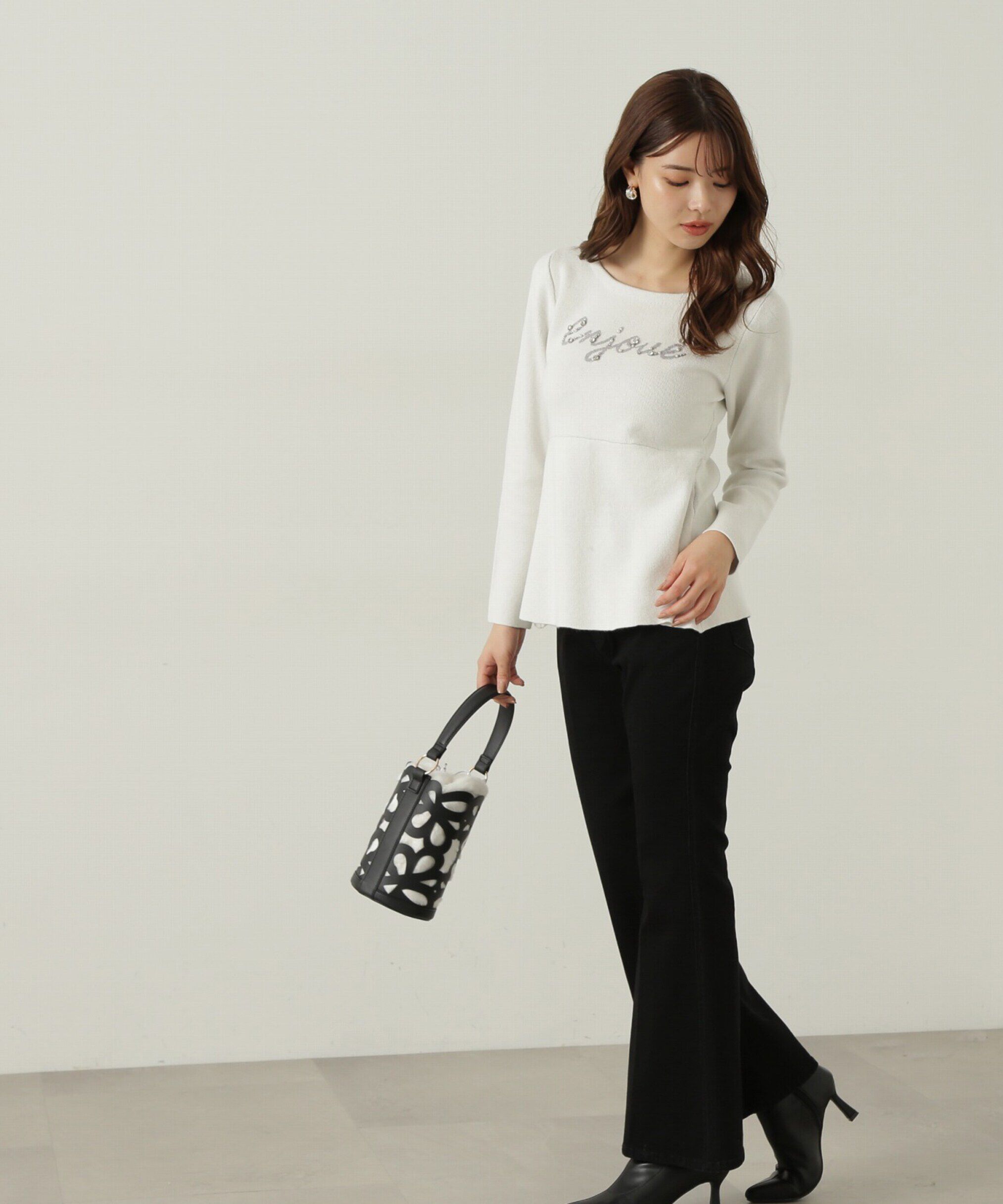 PROPORTION BODY DRESSING「ロゴペプラムニット」|ニット・セーター|