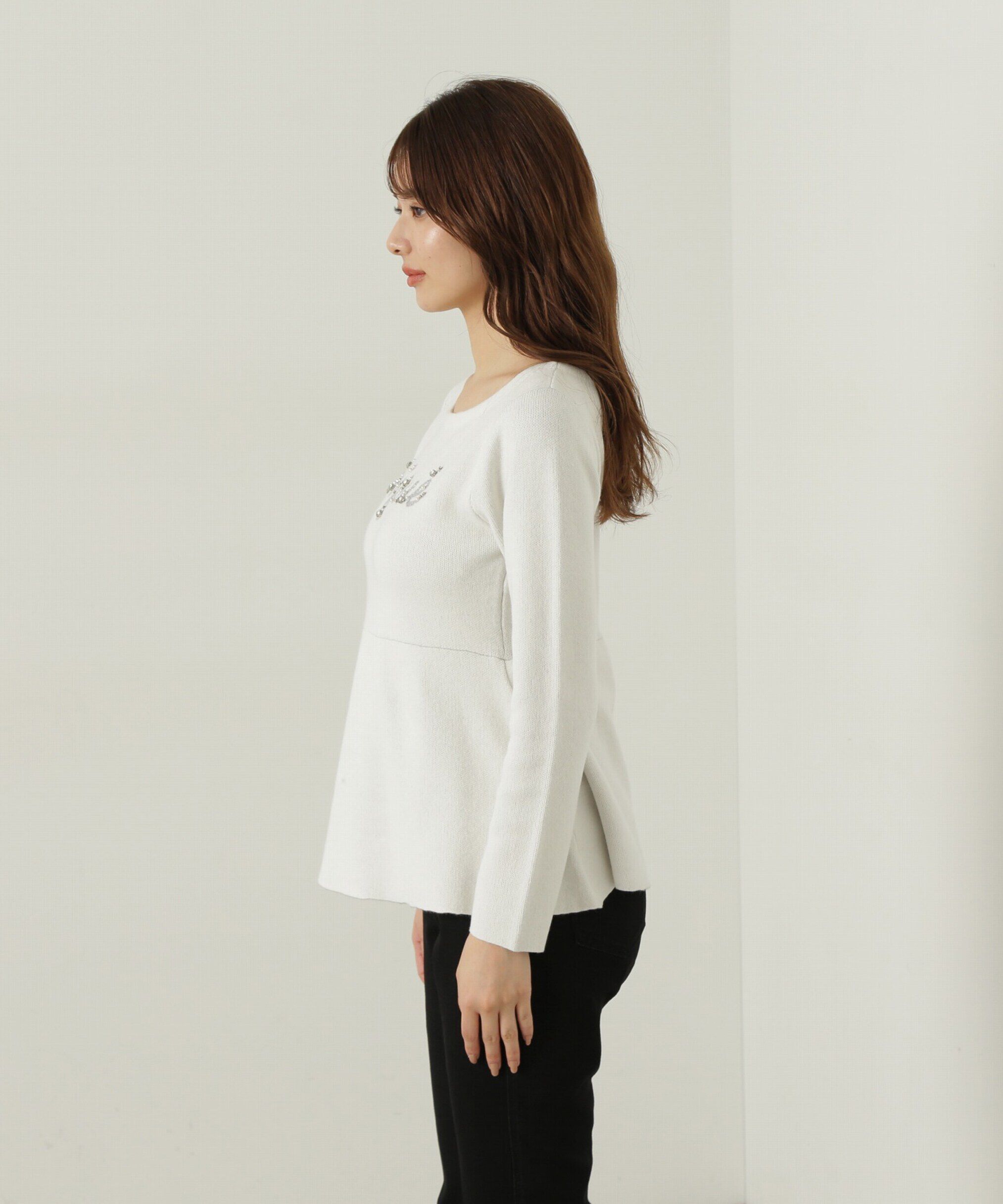 PROPORTION BODY DRESSING「ロゴペプラムニット」|ニット・セーター|
